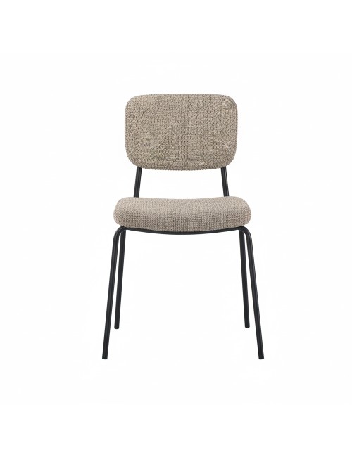 Set 4 Sedie imbottite Juno Aragon taupè 44x55x83H – Il comfort in stile industriale
