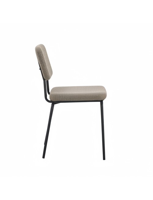 Set 4 Sedie imbottite Juno Aragon taupè 44x55x83H – Il comfort in stile industriale
