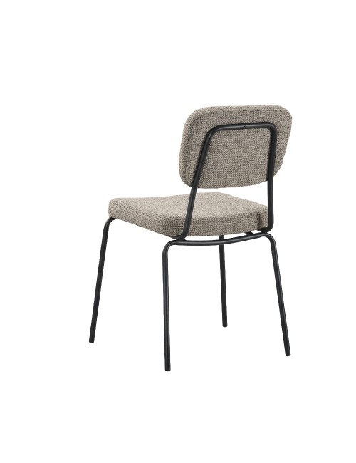 Set 4 Sedie imbottite Juno Aragon taupè 44x55x83H – Il comfort in stile industriale
