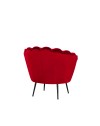 Poltrona Orel a Conchiglia in Velluto Rosso – Design Elegante e Avvolgente