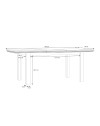 Tavolo Allungabile Essenza Rovere e bianco 150/200 cm – Stile Classico Moderno
