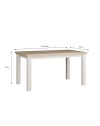 Tavolo Allungabile Essenza Rovere e bianco 150/200 cm – Stile Classico Moderno