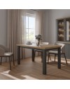 Tavolo Allungabile Essenza Rovere e Grigio Scuro 150/200 cm – Stile Classico Moderno
