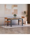 Tavolo Allungabile Essenza Rovere e Grigio Scuro 150/200 cm – Stile Classico Moderno