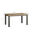 Tavolo Allungabile Essenza Rovere e Grigio Scuro 150/200 cm – Stile Classico Moderno