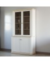 Vetrina Essenza 4 Ante Bianco e Rovere – Stile Classico Moderno