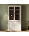 Vetrina Essenza 4 Ante Bianco e Rovere – Stile Classico Moderno