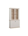 Vetrina Essenza 4 Ante Bianco e Rovere – Stile Classico Moderno