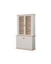Vetrina Essenza 4 Ante Bianco e Rovere – Stile Classico Moderno