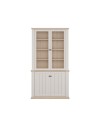 Vetrina Essenza 4 Ante Bianco e Rovere – Stile Classico Moderno