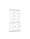 Vetrina Essenza 4 Ante Bianco e Rovere – Stile Classico Moderno