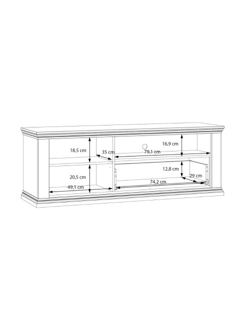 Porta TV Essenza 150 cm Bianco e Rovere con Anta, Cassetto e Vano a Giorno – Stile Classico Moderno