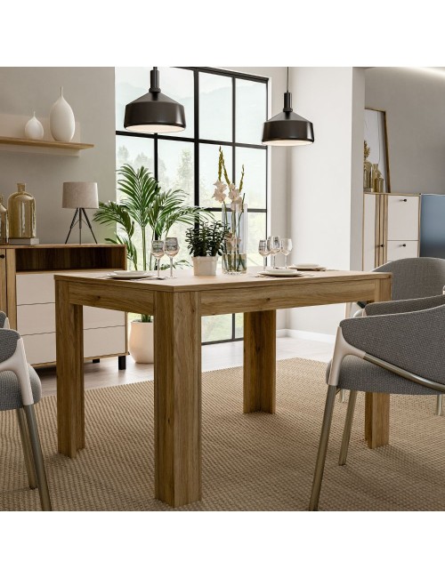 Tavolo Allungabile Neutra Rovere Medio 120/175 cm con Gambe Squadrate