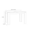 Tavolo Allungabile Neutra Rovere Medio 120/175 cm con Gambe Squadrate
