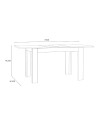 Tavolo Allungabile Neutra Rovere Medio 120/175 cm con Gambe Squadrate