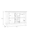 Madia Forma 2 Ante e 3 Cassetti Rovere Bianco Neve e Olmo Scuro 160 cm – Eleganza Contemporanea