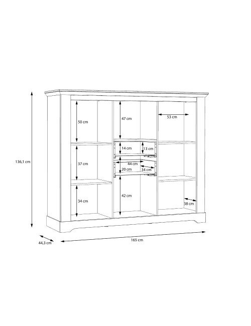 Credenza Forma 3 Ante con Vetro Temperato e Luci LED Rovere Bianco Neve e Olmo Scuro – Design Luminoso
