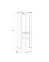 Vetrina Forma 2 Ante con Cassetto e Luci LED Rovere Bianco Neve e Olmo Scuro – Compatta e Raffinata