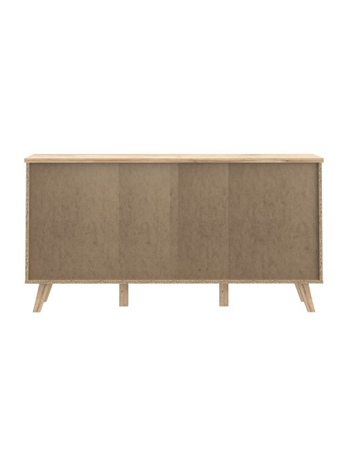 Madia Axis 2 Ante e 3 Cassetti Rovere e Bianco 149 cm – Design Moderno e Funzionalità Quotidiana