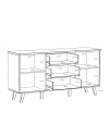 Madia Axis 2 Ante e 3 Cassetti Rovere e Bianco 149 cm – Design Moderno e Funzionalità Quotidiana