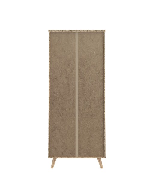 Vetrina Axis 2 Ante in Vetro e 2 Cassetti Rovere e Bianco – Eleganza Moderna e Massima Luminosità