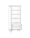 Vetrina Axis 2 Ante in Vetro e 2 Cassetti Rovere e Bianco – Eleganza Moderna e Massima Luminosità