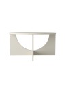 Tavolino da Salotto Lemmar Rotondo Cashmere con Base a Croce e Intagli ad Arco