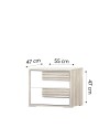 Comodino Selva 2 Cassetti rovere sbiancato e Bianco Lucido – Luminosità e design