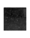 Tavolo quadrato 80x80 base nera e piano effetto marmo nero Key