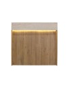 Bancone Reception Wilko 110 cm Rovere con Dettaglio Travertino e LED – Design Moderno