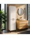 Mobile Multiuso Singa Bianco con Cesto Porta Biancheria e Ripiani – 180 cm