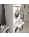 Colonna Bucato Fika Bianca Coprilavatrice e Copriasciugatrice con Cassetto Appoggio