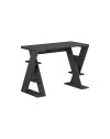 Scrivania Papillon antracite con gambe a X e ripiani integrati 106x50x75