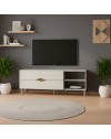 Porta TV Marquise Cashmere con Dettagli Rovere Deep Oud e Vani a Giorno