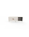 Porta TV Marquise Cashmere con Dettagli Rovere Deep Oud e Vani a Giorno