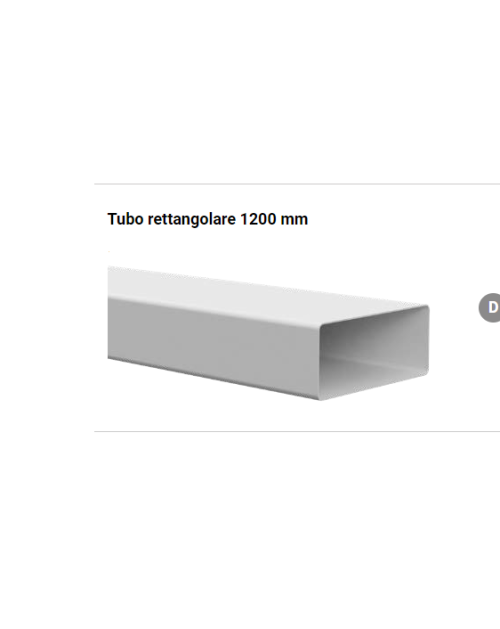 Tubo rettangolare di aspirazione cappa 22x9 cm BV2291200