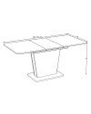 Tavolo allungabile Lali con piano e base rovere e struttura portante finitura cemento 120x75x76H