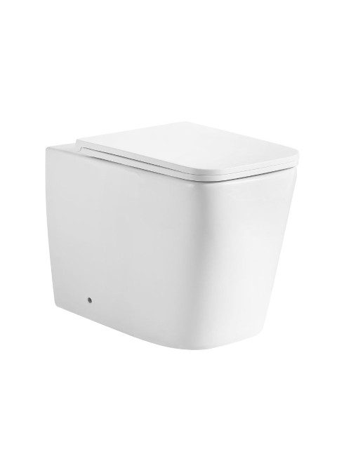 WC a pavimento bianco lucido filo muro scarico a parete FT54D