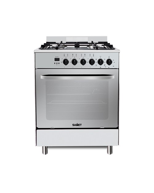 Cucina a Gas Stromboli 60x60 cm Inox con Forno Multifunzione Classe A Samet