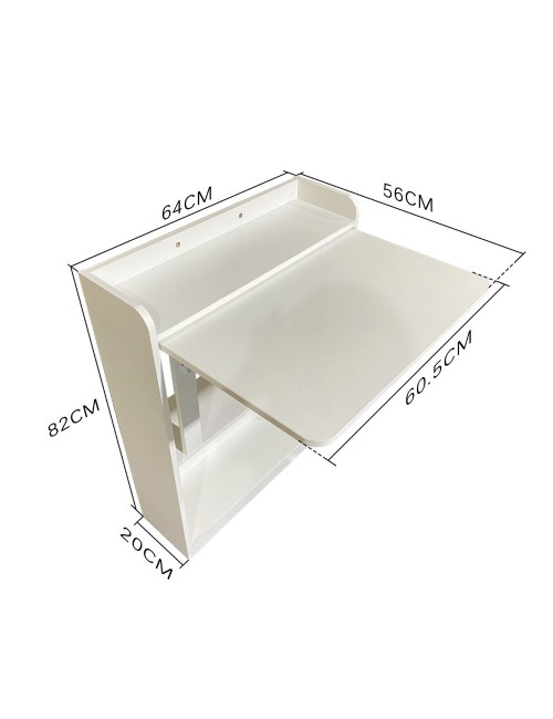 Scrivania a scomparsa pieghevole salvaspazio Plana bianco 64x65x82H