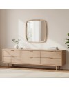 Specchiera di Design Anders 70x80 cm con Cornice Olmo | Specchio da Parete Rettangolare Moderno