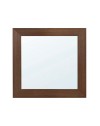 Specchiera Quadrata Plana 90x90 cm con Cornice Larice Tabacco – Design Moderno ed Essenziale