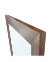 Specchiera Quadrata Plana 90x90 cm con Cornice Larice Tabacco – Design Moderno ed Essenziale