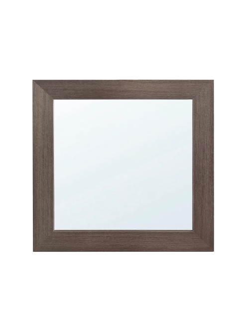 Specchiera Quadrata Plana 90x90 cm con Cornice Larice Grigio – Design Moderno ed Essenziale