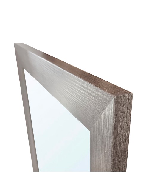 Specchiera Quadrata Plana 90x90 cm con Cornice Larice Grigio – Design Moderno ed Essenziale