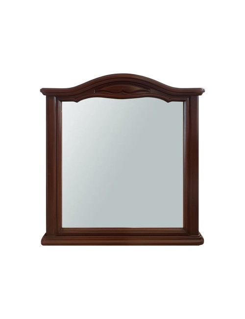 Specchiera Classica Cloe 86x95 cm con Cornice Sagomata | Specchio da Parete con Finiture Decorative Color Noce