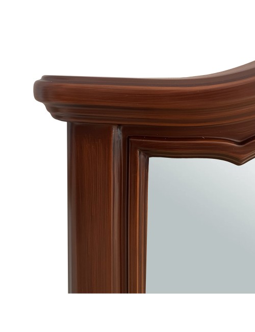 Specchiera Classica Cloe 86x95 cm con Cornice Sagomata | Specchio da Parete con Finiture Decorative Color Noce