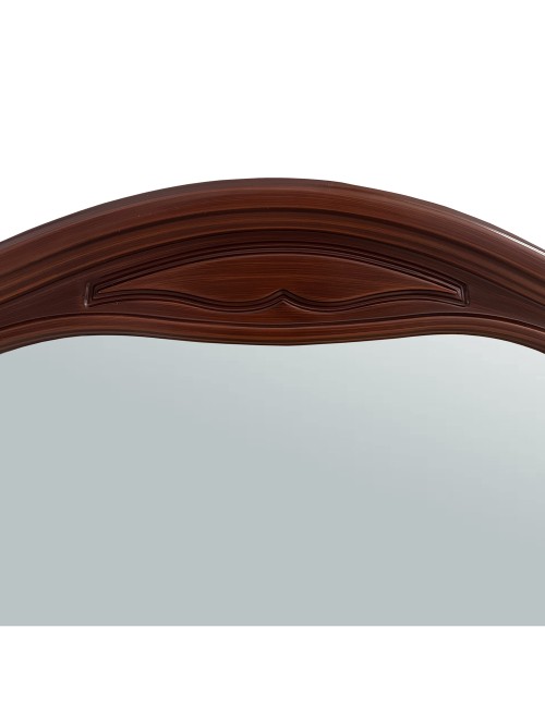 Specchiera Classica Cloe 86x95 cm con Cornice Sagomata | Specchio da Parete con Finiture Decorative Color Noce