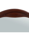 Specchiera Classica Cloe 86x95 cm con Cornice Sagomata | Specchio da Parete con Finiture Decorative Color Noce