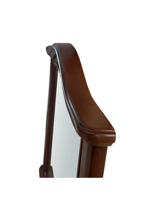 Specchiera Classica Cloe 86x95 cm con Cornice Sagomata | Specchio da Parete con Finiture Decorative Color Noce